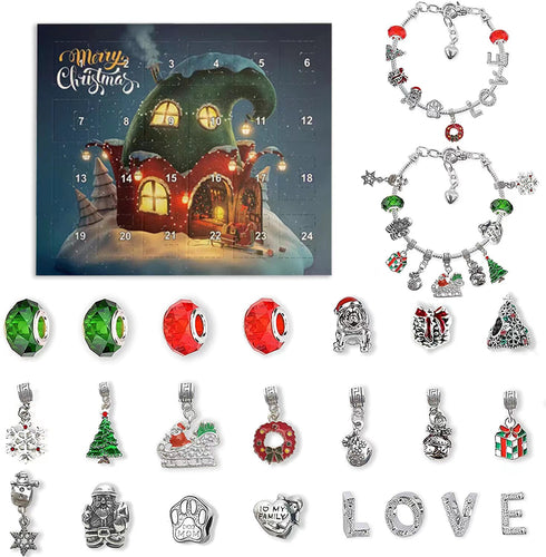 Kids L-O-V-E Christmas Advent DIY Bracelets